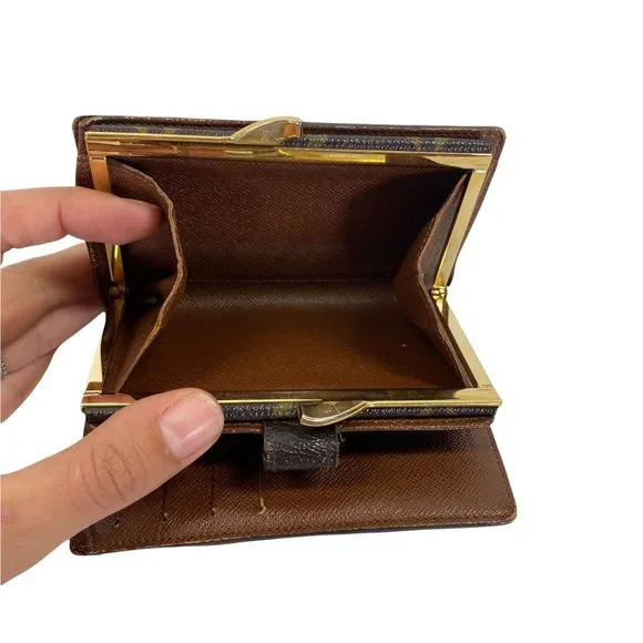Authentic Louis Vuitton Wallet Porte Monnaie Billets Viennois Bifold Brown Monog - Picture 13 of 13